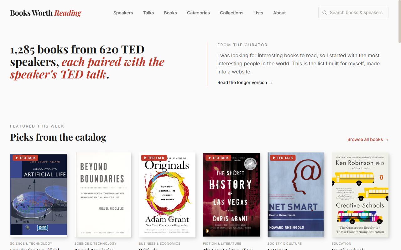 Books Worth Reading — live site