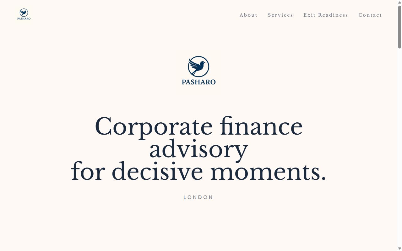 Pasharo — live site